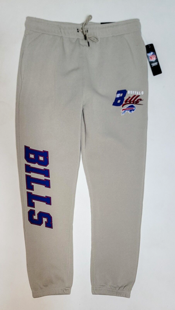 NWT Men's Buffalo Bills Jogger Premium Sweatpants - Sand - Red/White/Blue - $75