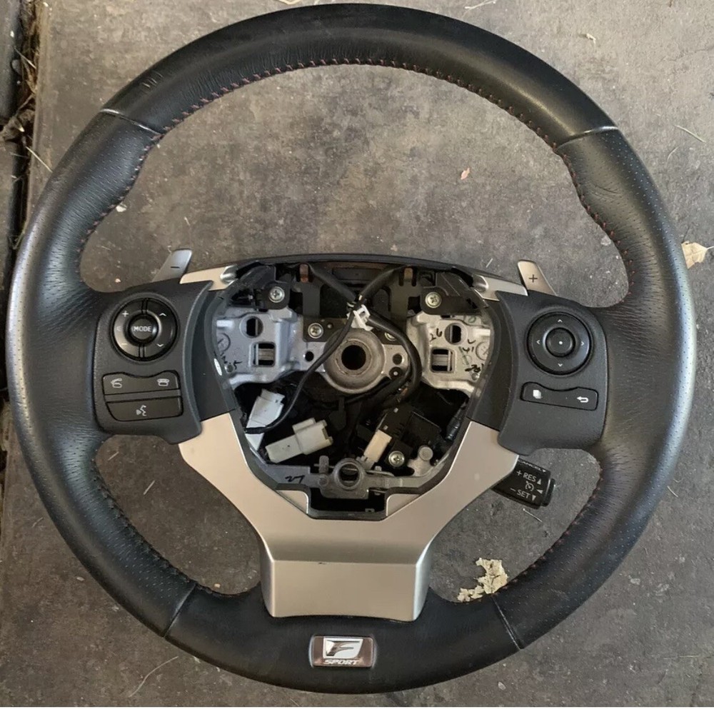 ✔LEXUS 14-16 IS250 F-SPORT STEERING WHEEL WITH SWITCHES ASSEMBLY OEM
