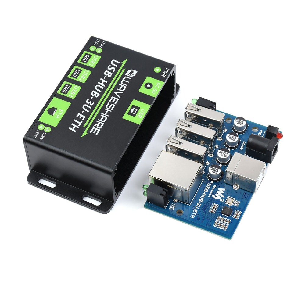 3 Way USB Hub Industrial Grade Multifunctional USB Extender 100M Ethernet Port