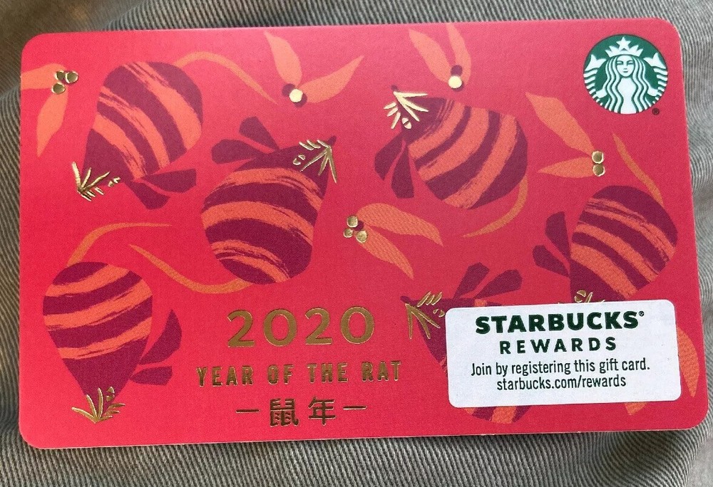 STARBUCKS  GIFT CARD, YEAR OF THE RAT, , 2020, COLLECTIBLE, MINT, 6176-image