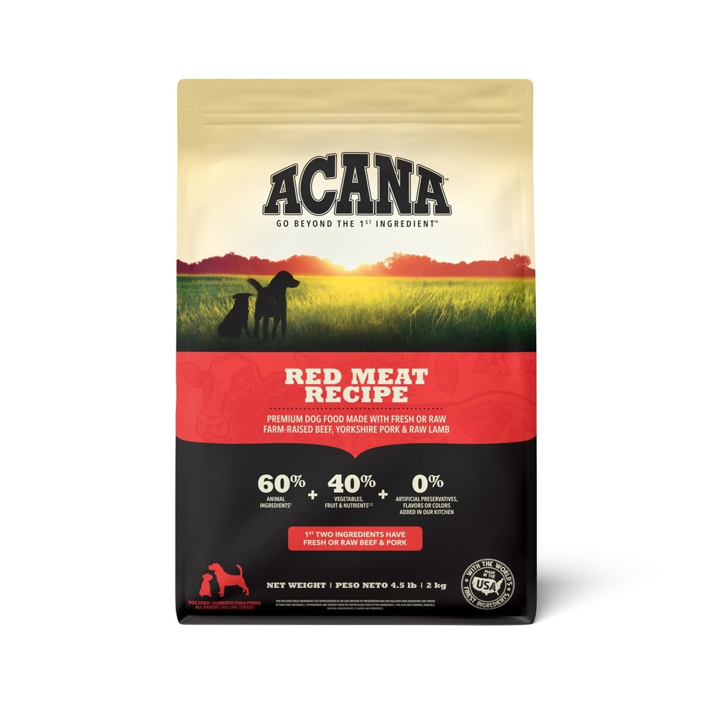 Grain Free Dry Dog Food Red Meat Recipe 4.5lb Bag