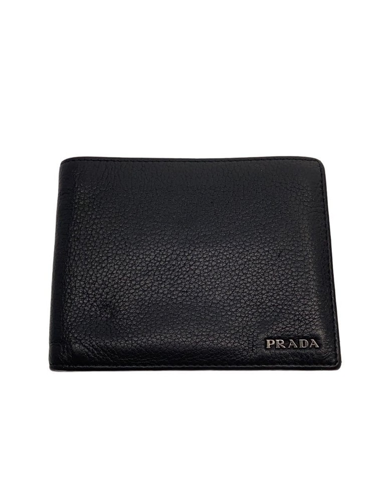 Prada Black Leather Bifold Wallet for Men