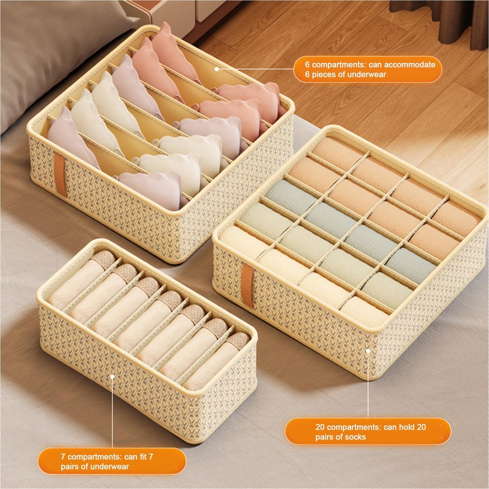 Underwear Bra Socks Storage Box Clothes Organizer Box Cabinet Drawer Organizer