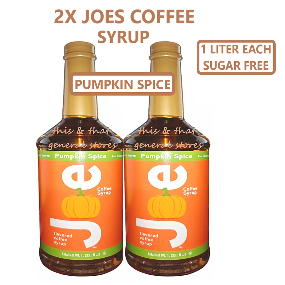 2 LITERS SUGAR FREE LIMITED TIME PUMPKIN SPICE by JOES COFFEE SYRUP 0 CARBS KETO-image