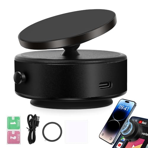 360° Rotatable Magnetic Car Phone Holder with Electric Vacuum Suction  