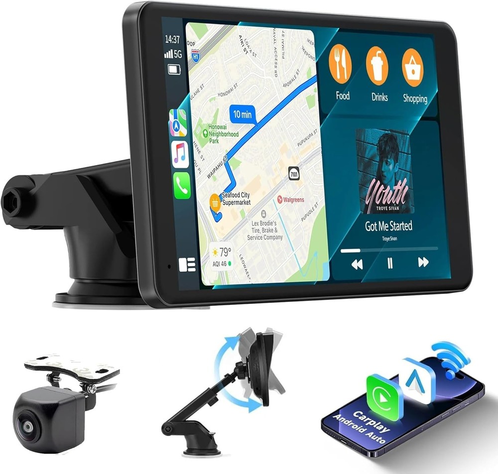 Car Truck GPS Navigation 7 Inch Touch Screen 2023 Maps Spoken Direction