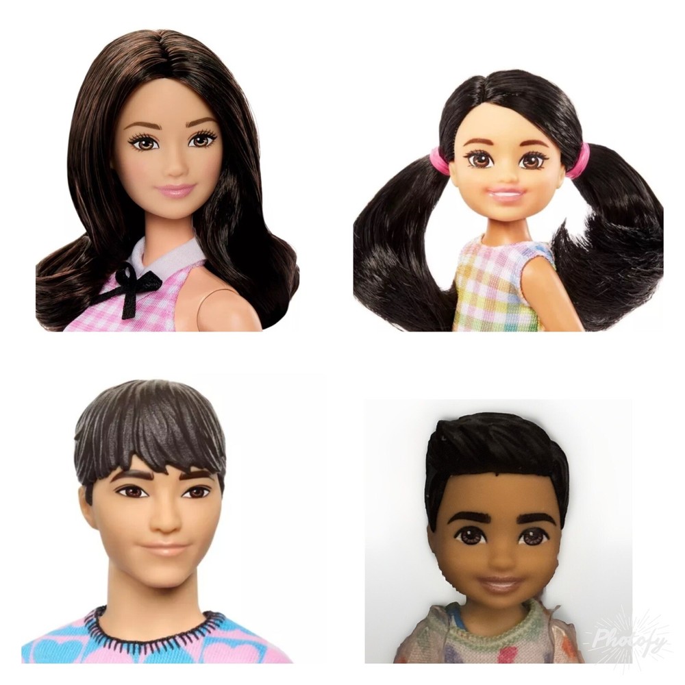 Barbie Fashionista Doll #224- KEN FASHIONISTA DOLL #219 - CHELSEA DOLL Lot of 4