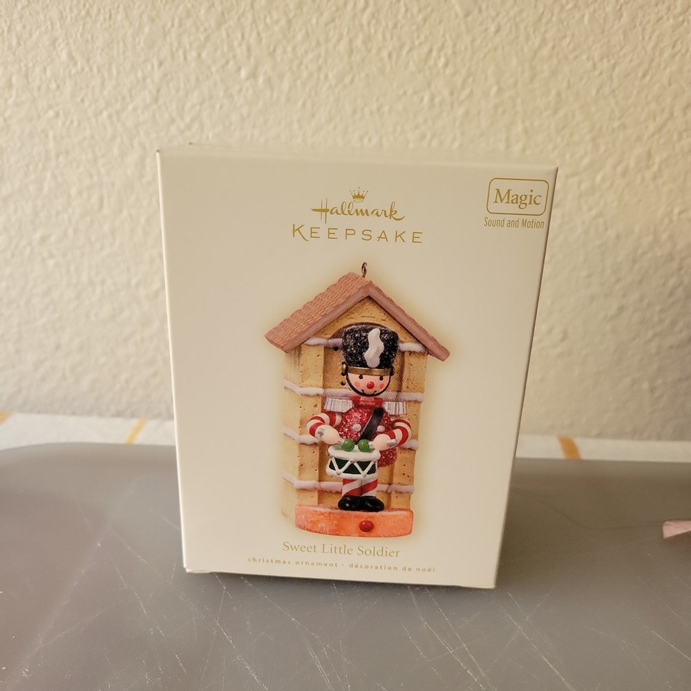 NIB Hallmark Ornament Sweet Little Soldier Sound and Motion Magic Keepsake 2008
