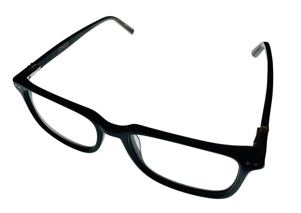 Jones New York Black Mens Plastic Rectangle Eyewear Frame,  J525 51mm
