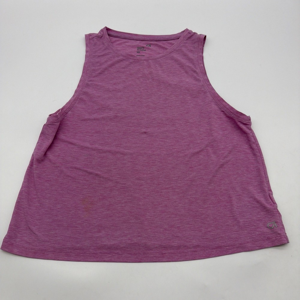Gap Fit Breathe Tank Top Women XS Pink Logo .#42711