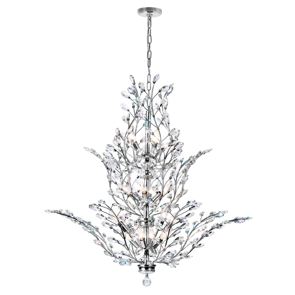 Ivy 18 Light Chandelier With Chrome Finish Chrome