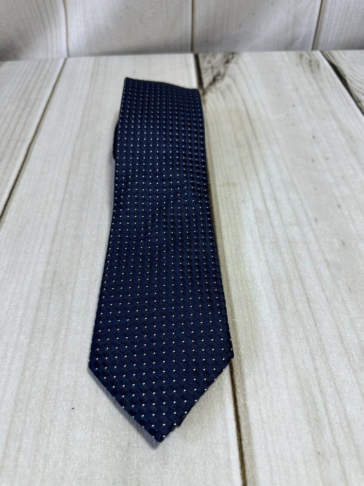 DONALD TRUMP POTUS Signature Collection Mens Silk Necktie Geometric Blue White