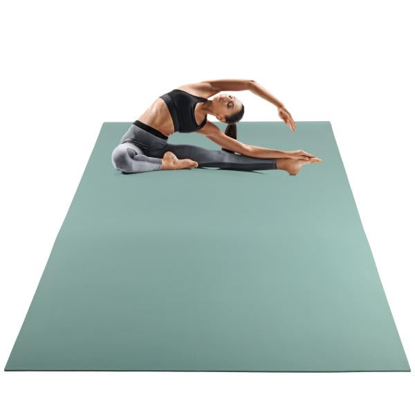 Extra-Large 6x4 Non-Slip Yoga Mat with 8mm Thick Cushioning for Enhanced Workout Comfort