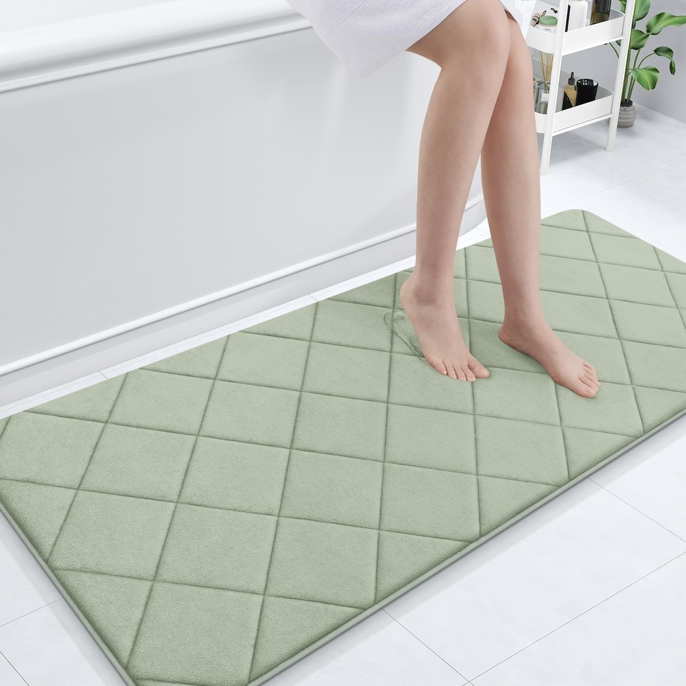 Memory Foam Bath Mat 70x24 Ultra Soft Absorbent Machine Washable Bathroom Rug