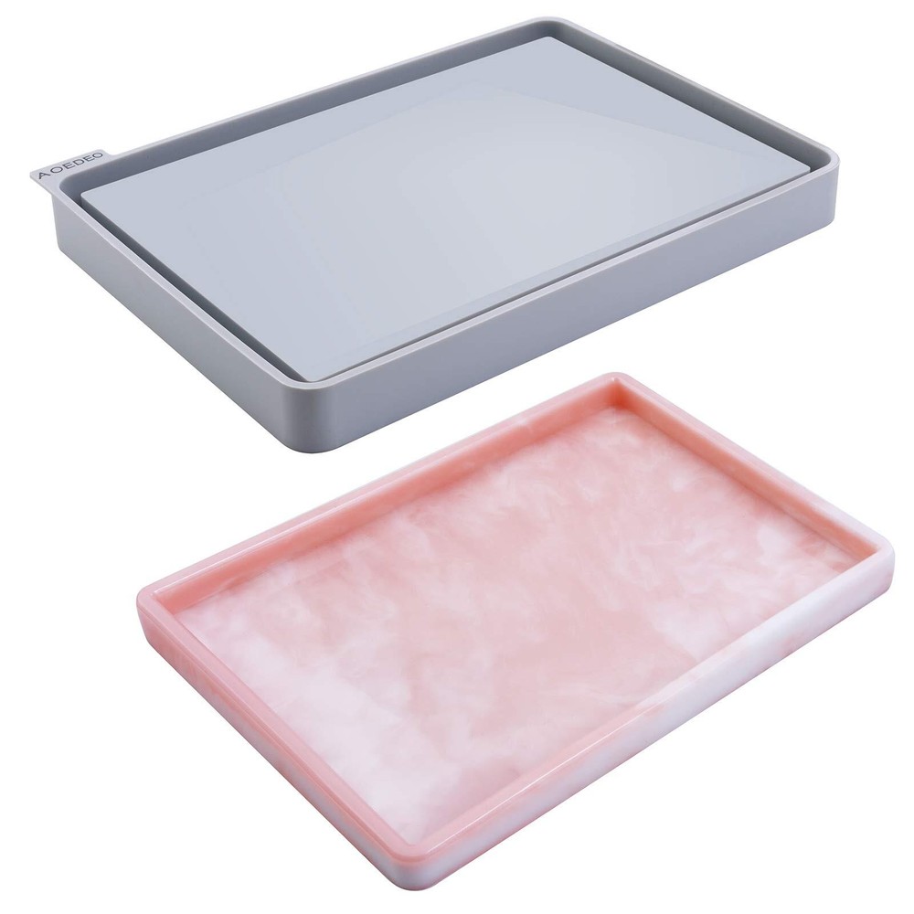 Resin Silicone Rolling Tray Mold with High Sides Large Size DIY Craft Tray