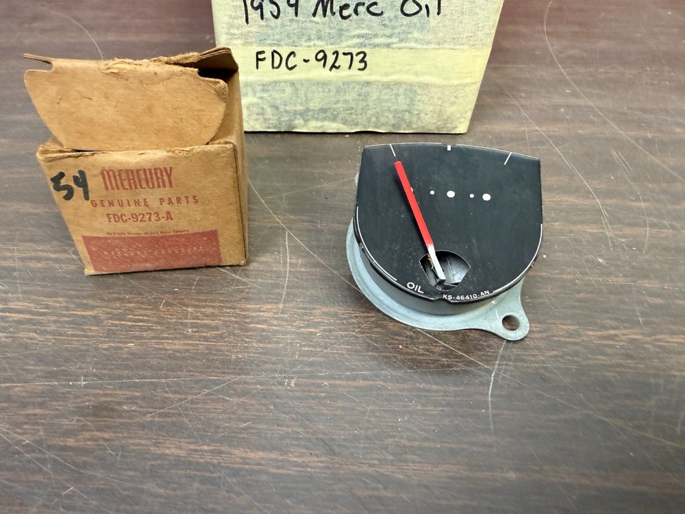 1954 MERCURY DASH OIL PRESSURE GAUGE NOS FORD 1225