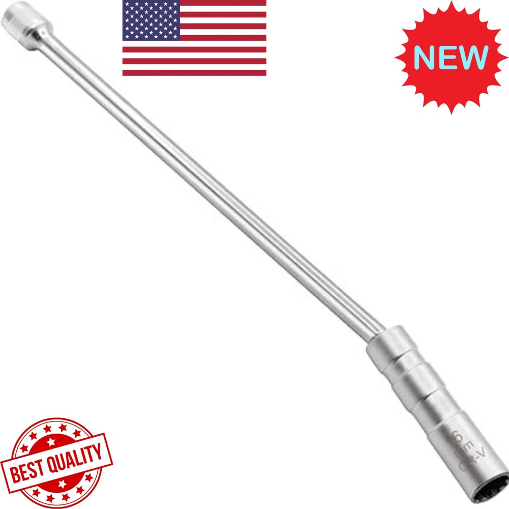 New 16MM Thin Wall Magnetic Swivel Spark Plug Socket 12-Point Removal Tool