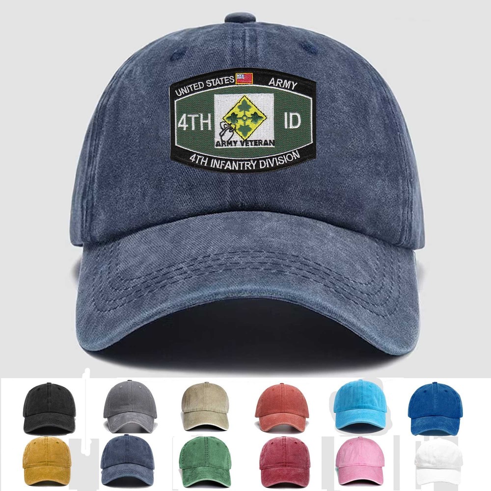 Custom Embroidered Hat 4th Infantry Division Military Occupational Specialty