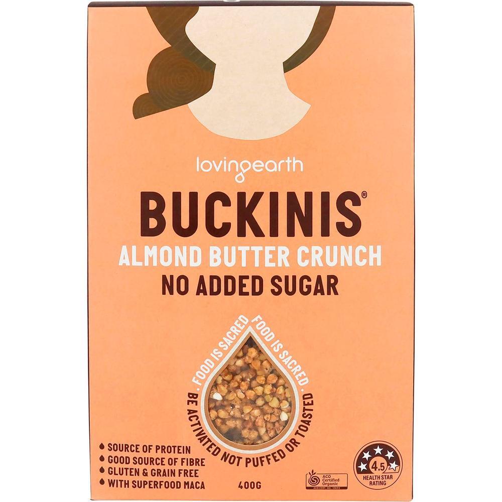 Loving Earth Buckinis Almond Butter Crunch No Added Sugar - 400g