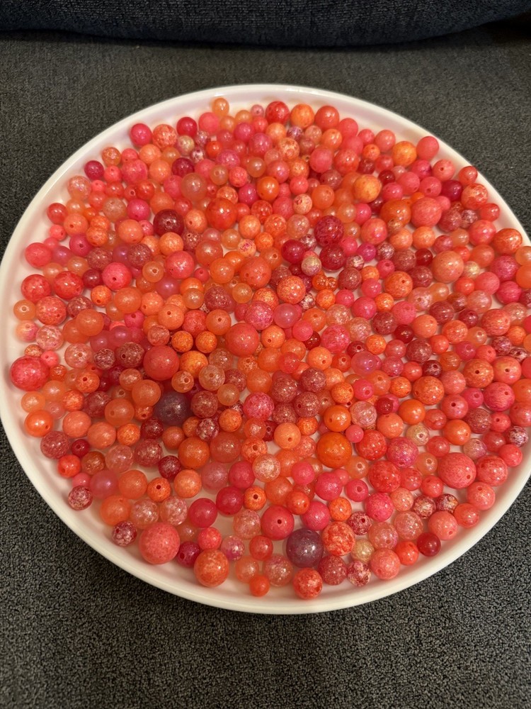 Steelhead Trout Salmon Beads Hand painted UV Multiple Sizes Variety pack 500