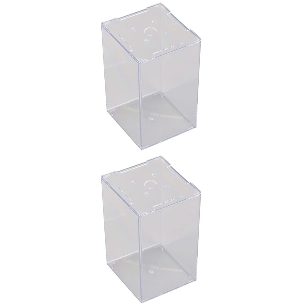 2-Piece Thai Mini Betta Fish Tank Set - Shallow Aquarium Containers
