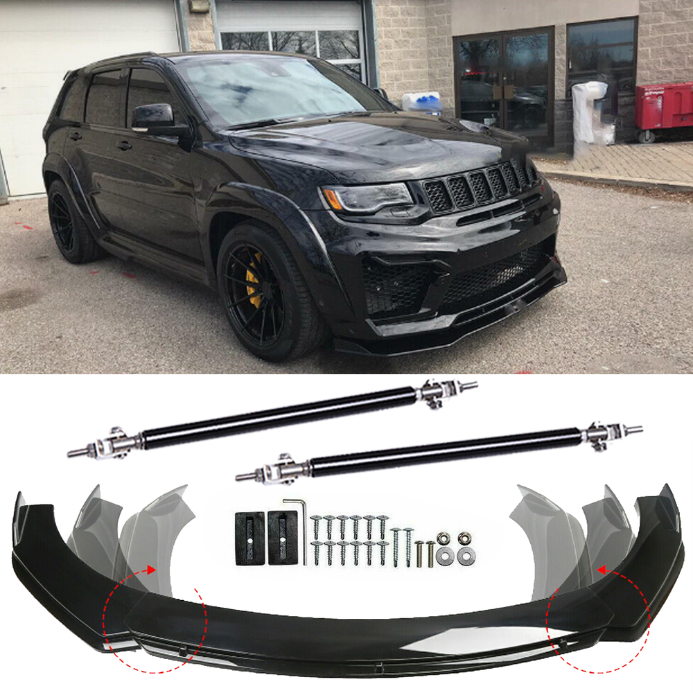 For Jeep Grand Cherokee Front Bumper Lip Part Accessorie Splitter Spoiler Body