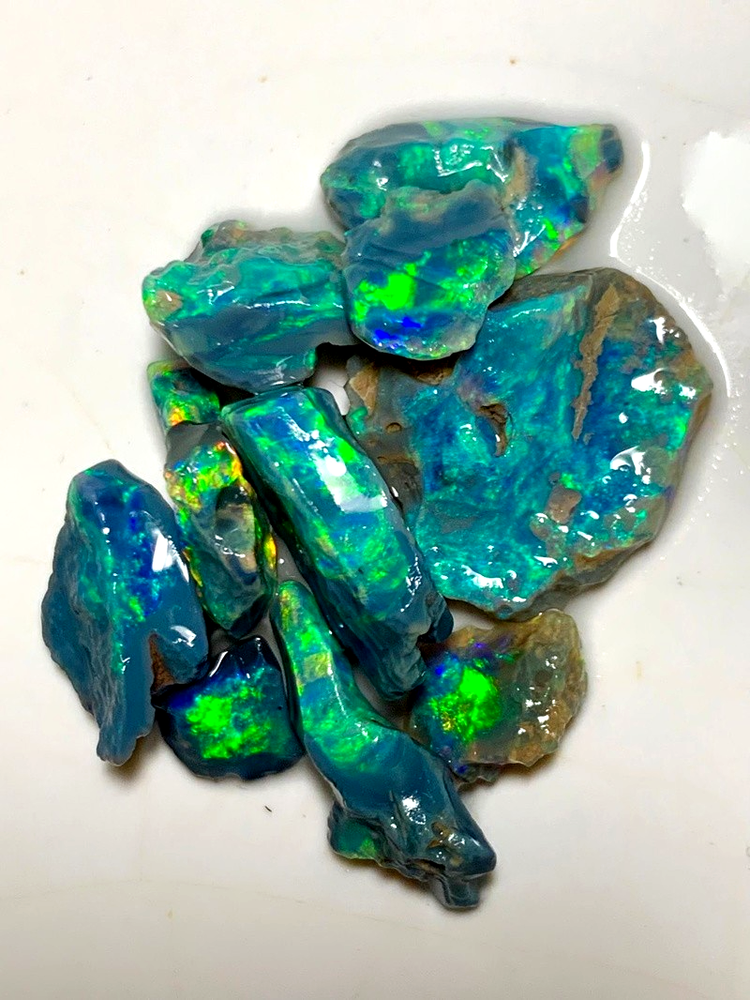 Tops* Lightning Ridge Black Opal Parcel. High Grade Australian Opal Rough Gems