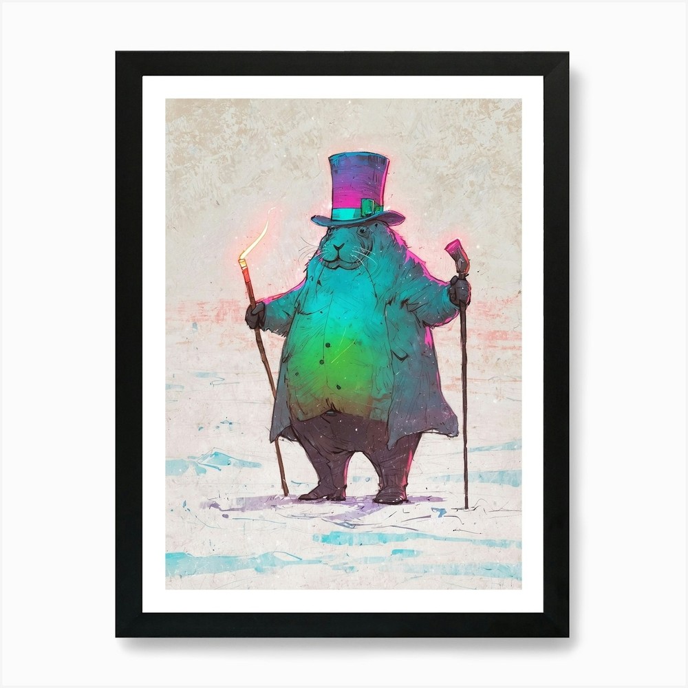 Polar Bear Art Print Framed Wall Poster Canvas Picture Wildlife Decor