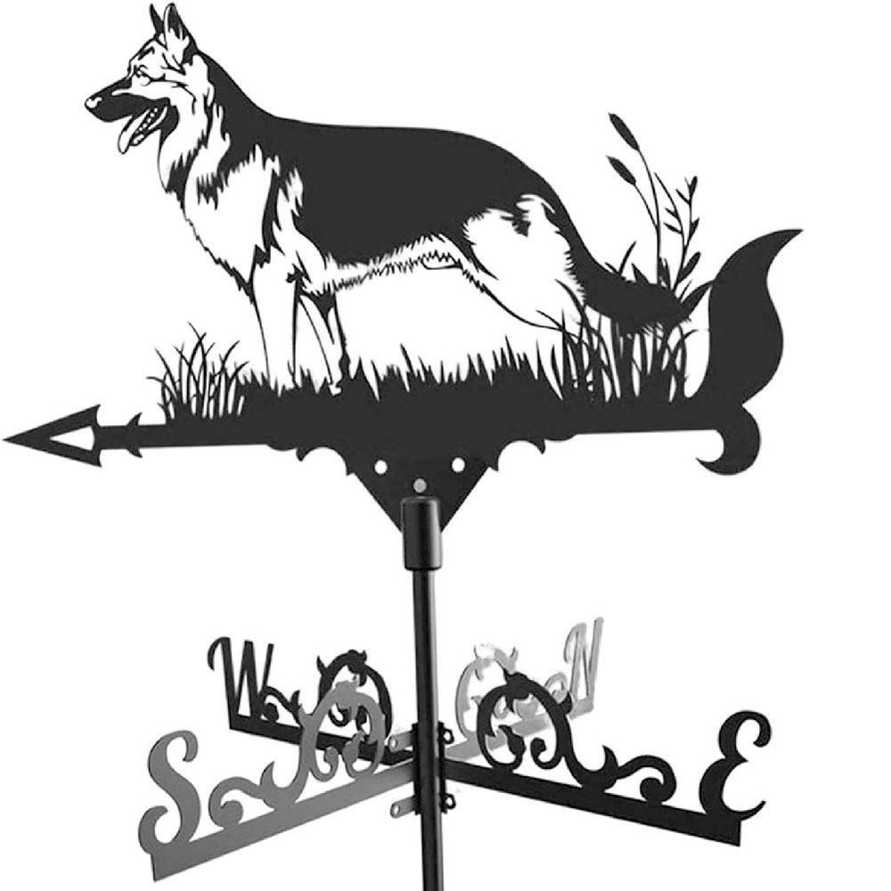 New Garden Decor Floral Cat Dog Ornament Statue Weather Resistant Coated Metal .