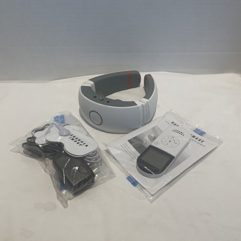 3-in-1 Heated Neck Therapy with Electrode Pads And Remote By Sharper Image WORKS