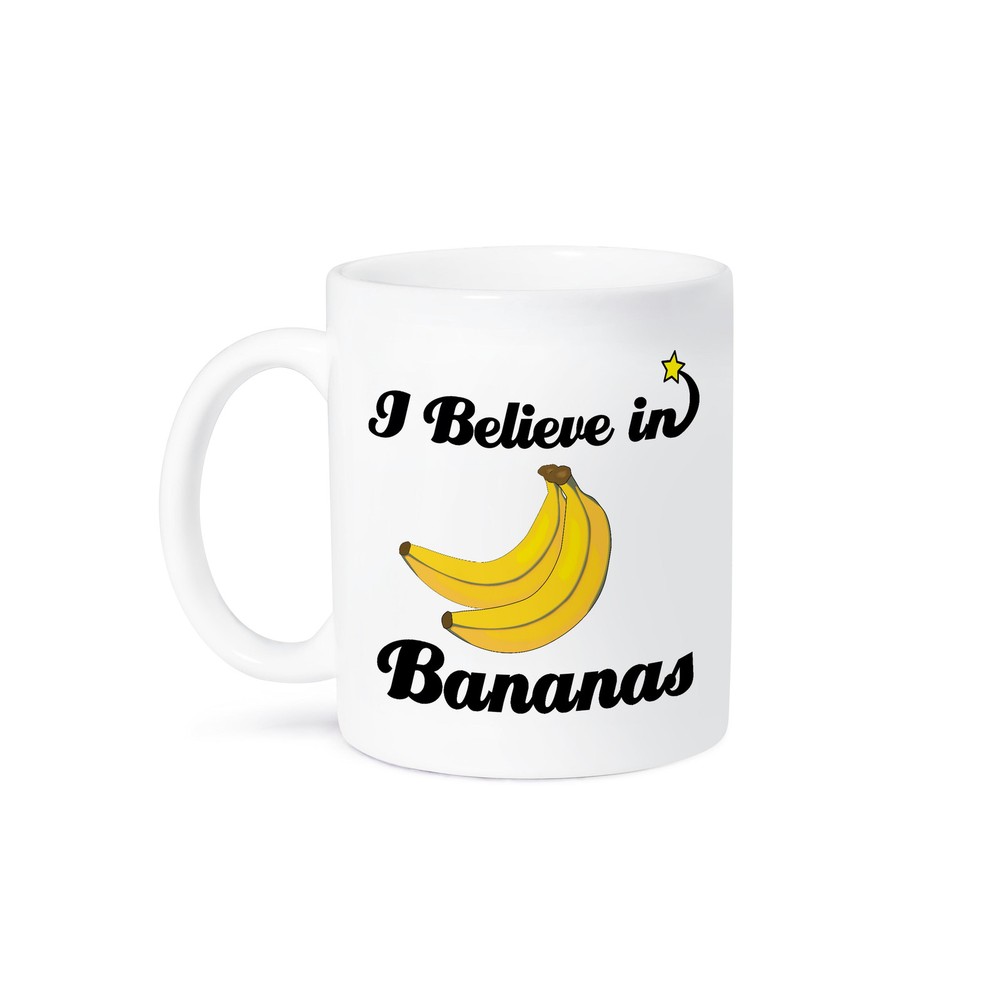 3dRose I Believe In Bananas Novelty Coffee Mug