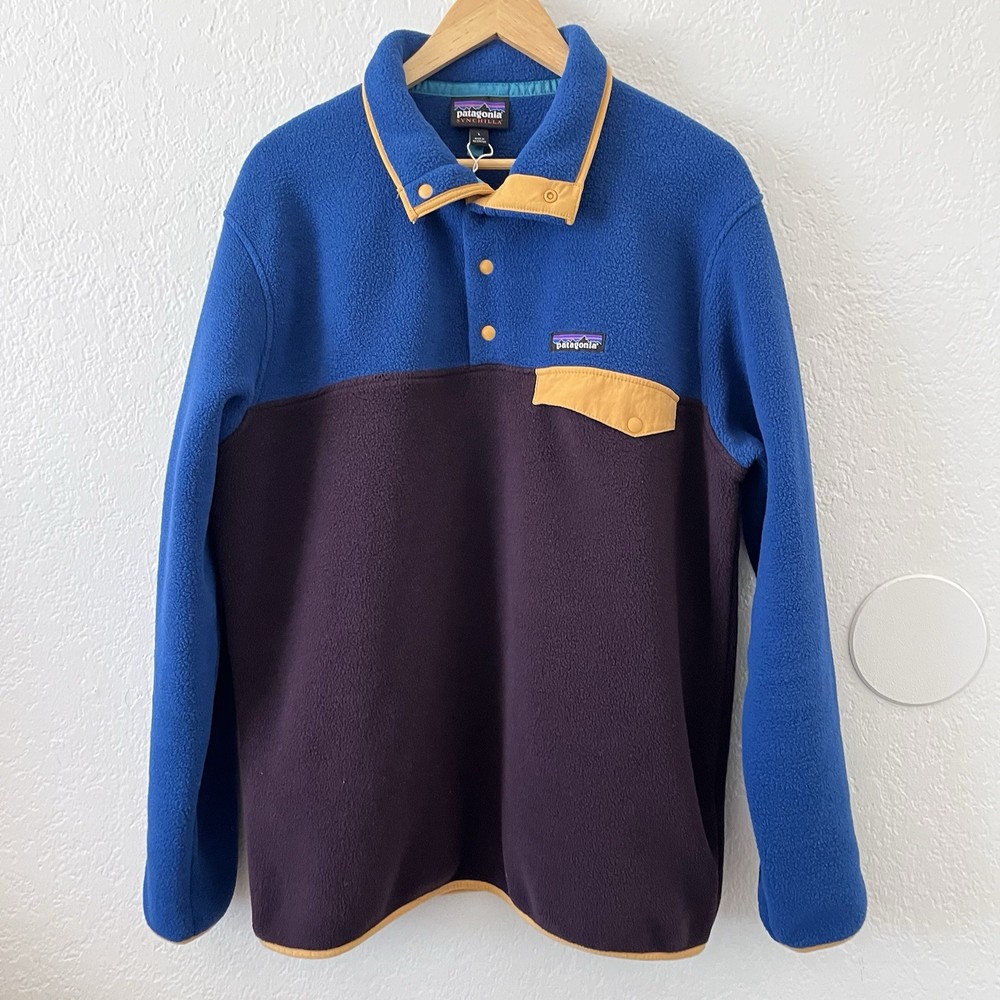 Patagonia Synchilla Snap-T Fleece Pullover for Men in Obsidian Plum Size Large