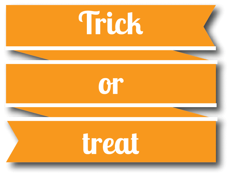 Halloween Trick Or Treat Car Bumper Sticker Decal
