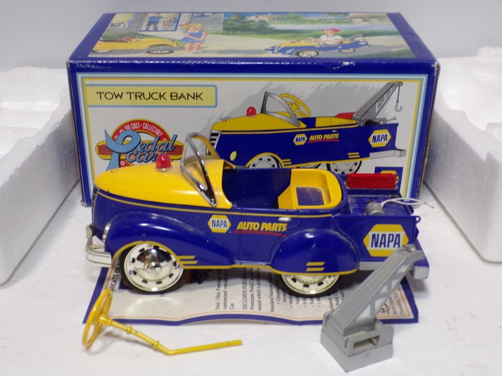 Pedal Cars Die Cast NAPA Auto Parts Tow Truck Bank 1:6 Parts/Repair 090424WT