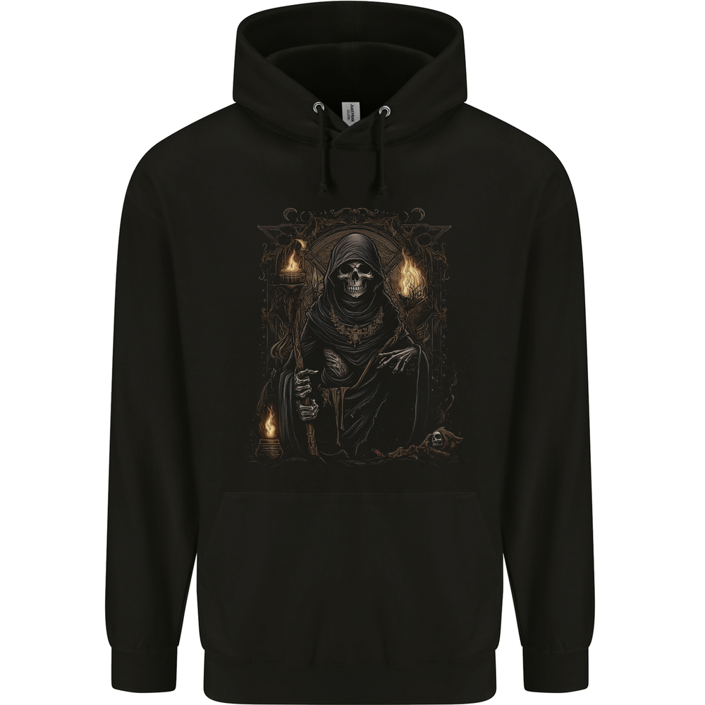Gothic Grim Reaper Skull Heavy Metal Cotton Hoodie for Men