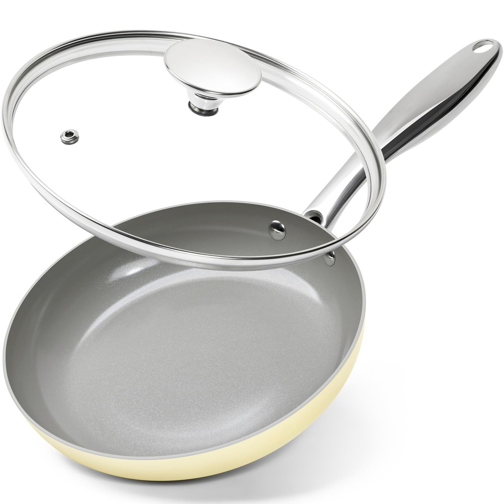 Non Stick Frying Pans - 8 Inch Nonstick Frying Pan with Lid, Small Frying Pan...