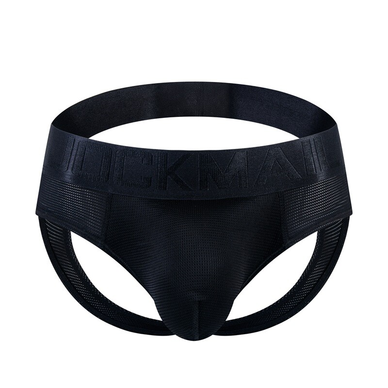 JOCKMAIL Men's Mesh Pouch Low Waist Jockstrap Sexy Thongs G-strings Underwear