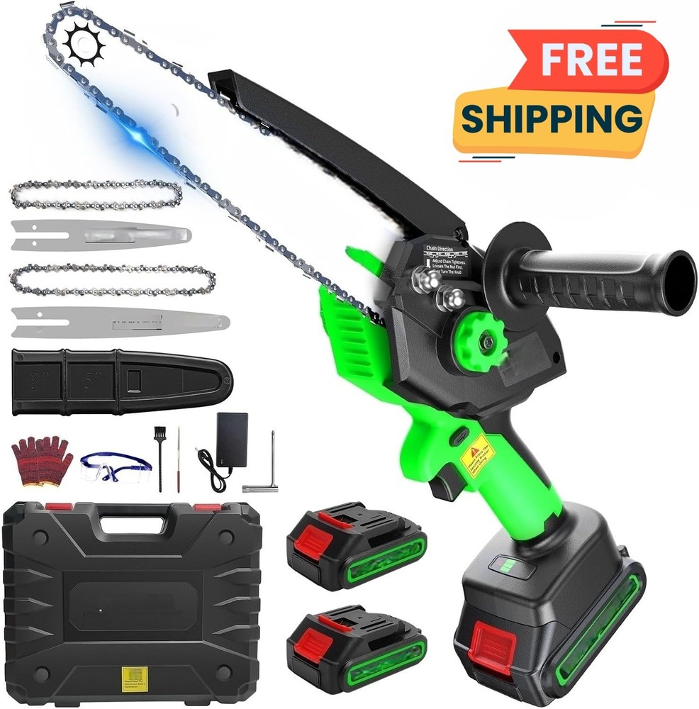 Motosierra eléctrica con baterías recargables para podar árboles y cortar madera