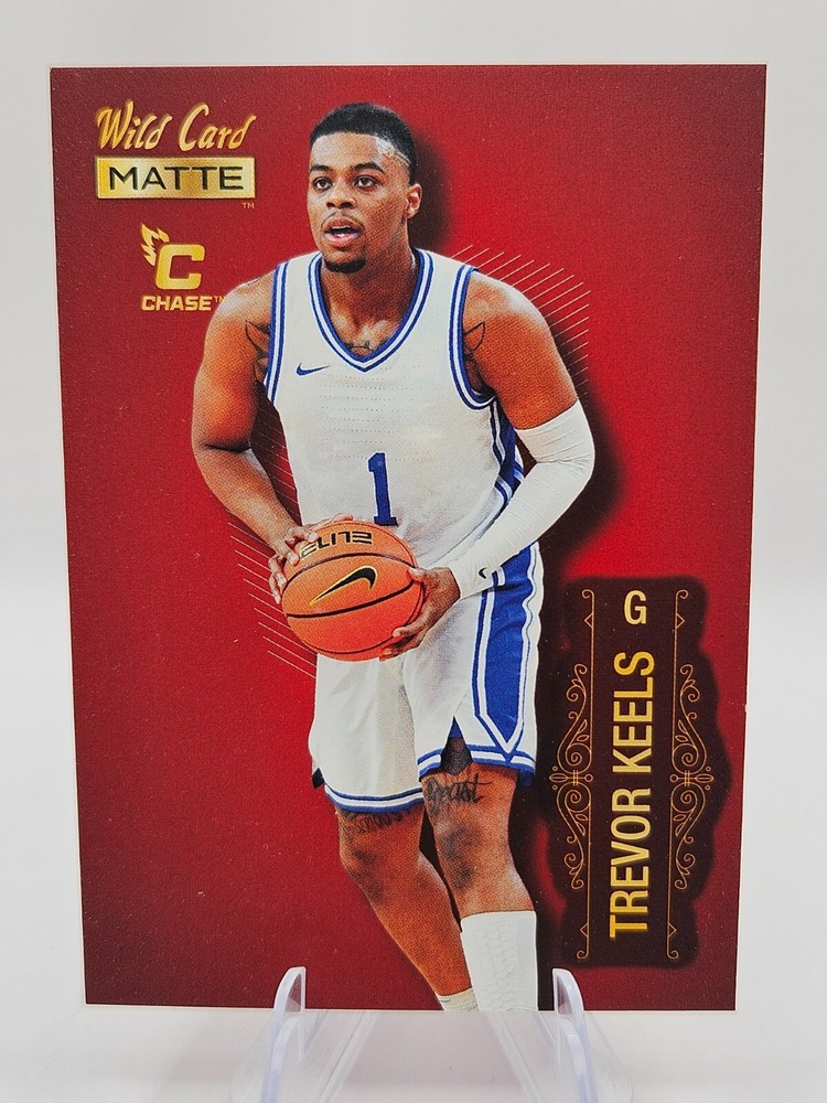 MB-70 TREVOR KEELS 2022-23 Wild Card Chase Red Matte RC KNICKS blue devils