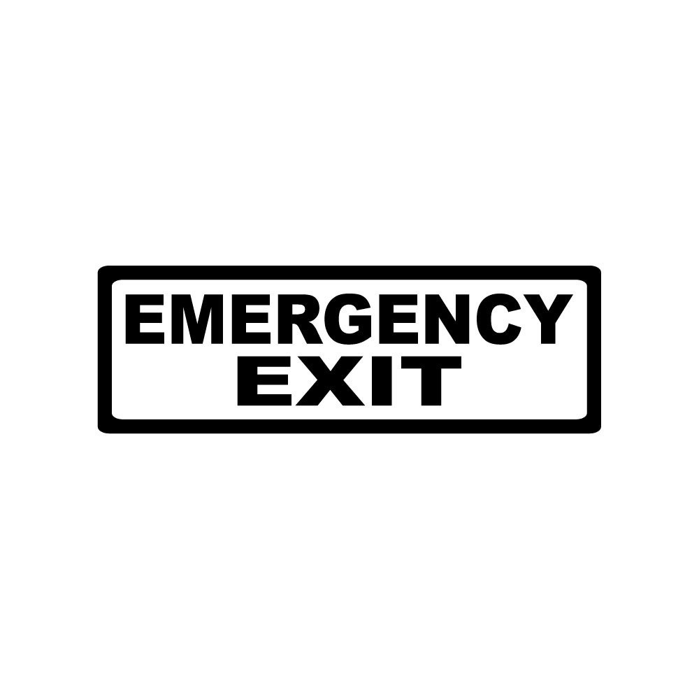 Emergency Exit Sticker Decal Sign for Door Wall Business Church School Warehouse  