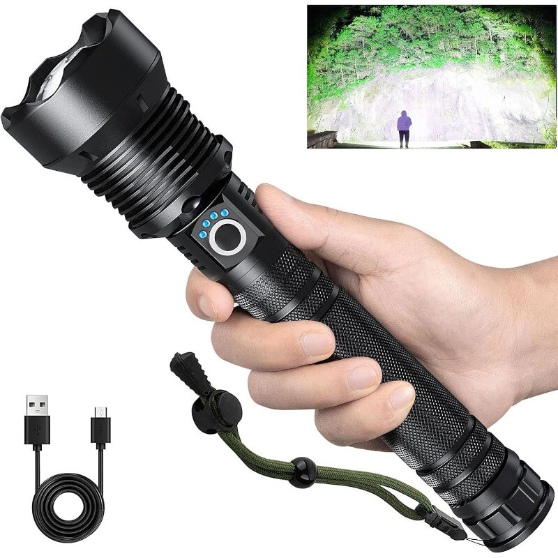 Rechargeable Flashlights 990,000 Lumens Super Bright LED High Lumens USB Cable