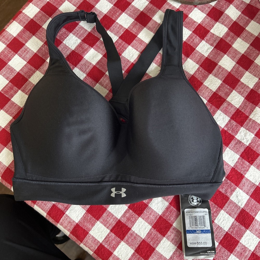Under Armour Sports Bra, black, size 36D