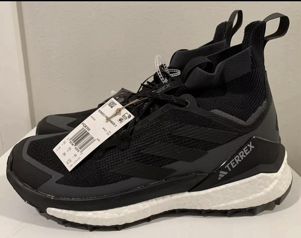 ADIDAS TERREX FREE HIKER 2 BLACK/WHITE Men’s SIZE 10 HQ8395 NWT