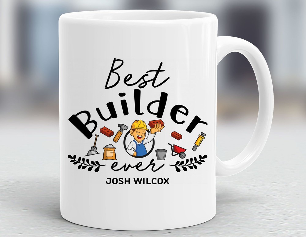 Personalized Builder Mug Builder Gift Gift Ideas For Builder Presents For
