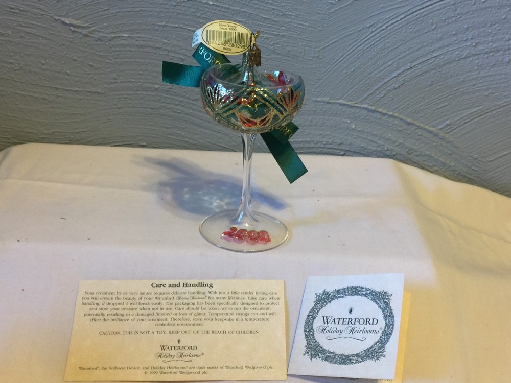 Waterford Crystal New Years Toast 2000 Holiday Heirloom with COA-image