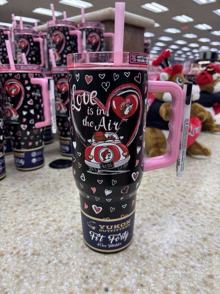 2025 Buc-ee’s 40 Oz Valentine’s Day Tumbler Love is in the Air Brand New Design Limited Edition