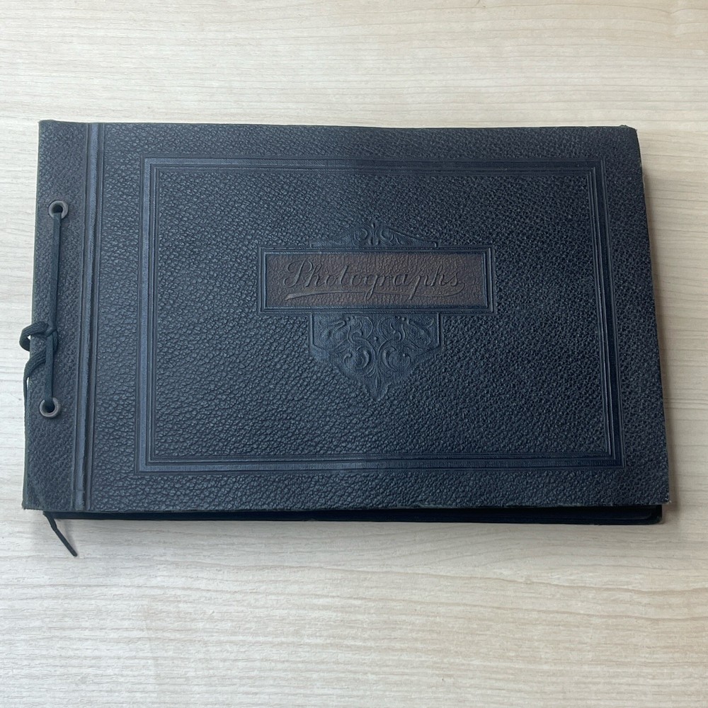 Vintage Black & White Family Photo Album Landscape Beach Houses Families 1930's