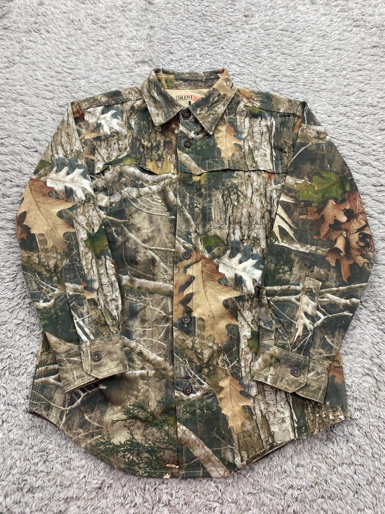 RedHead Shirt Men Large Silent Hide Camo Vented Hunting Button Up Field Shacket