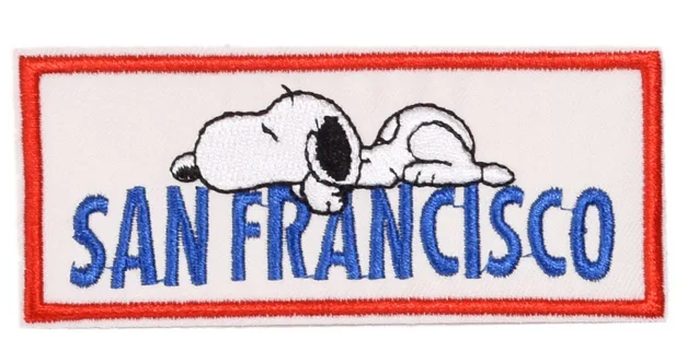 SNOOPY - SAN FRANCISCO - PEANUTS - Embroidered Iron-On Patch