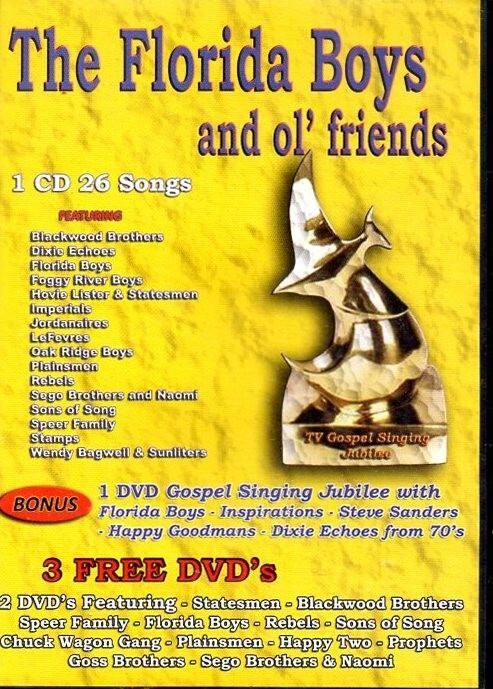 Florida Boys and Friends 2 DVDs Wally Fowler 1 Dvd Gospel Jubilee  1 Cd 26 Songs